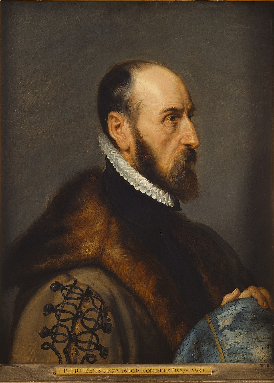 Ortelius by Peter Paul Rubens, 1633, after a 1570s engraving by Philip Galle